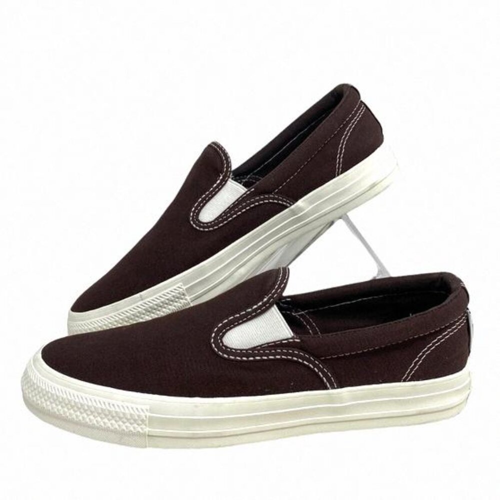 Converse Classic Slip On Low Top Canvas Brown 171852C-BR Custom Sneakers Women's